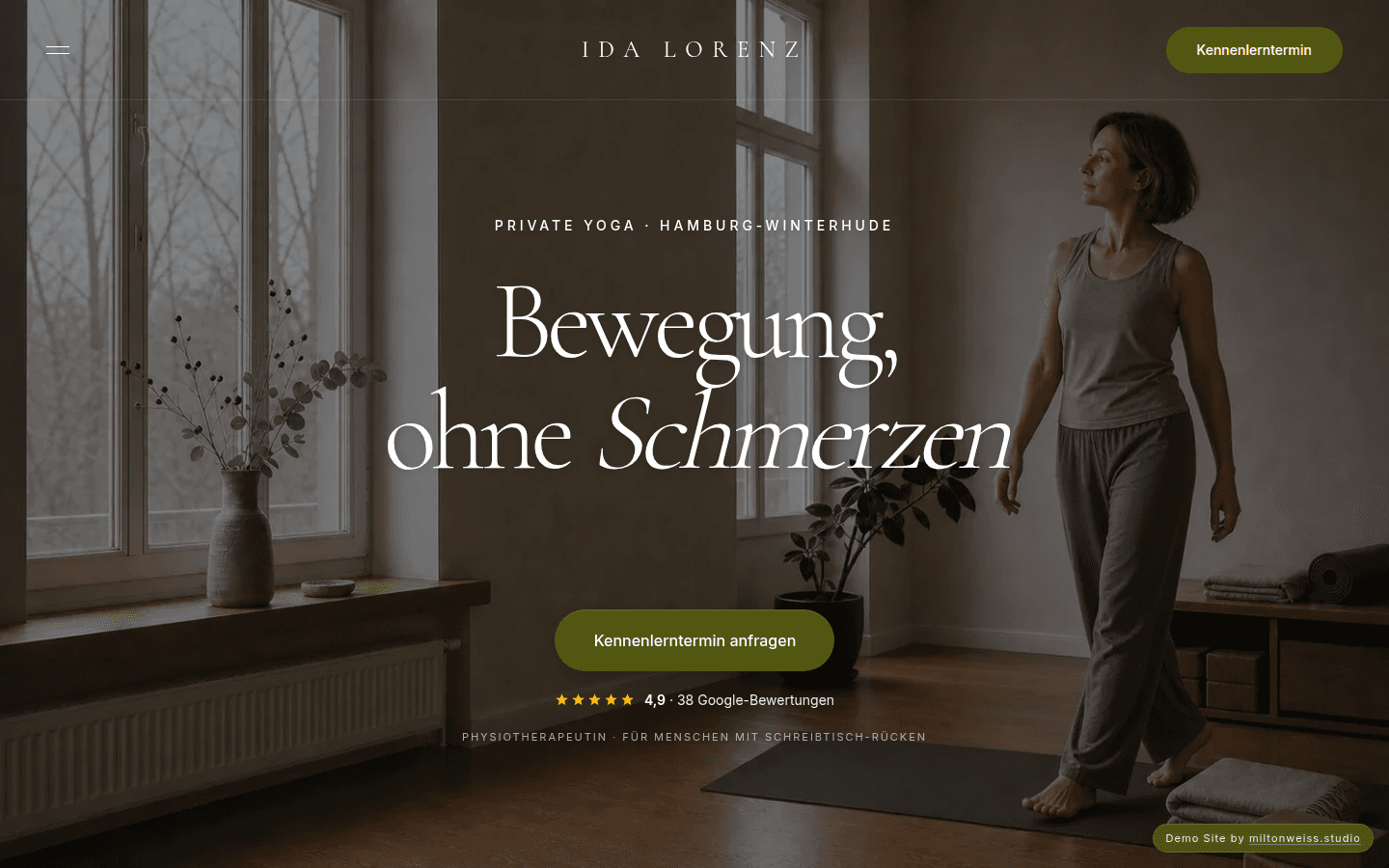 Ida Lorenz – Website für privates 1:1-Yoga in Hamburg