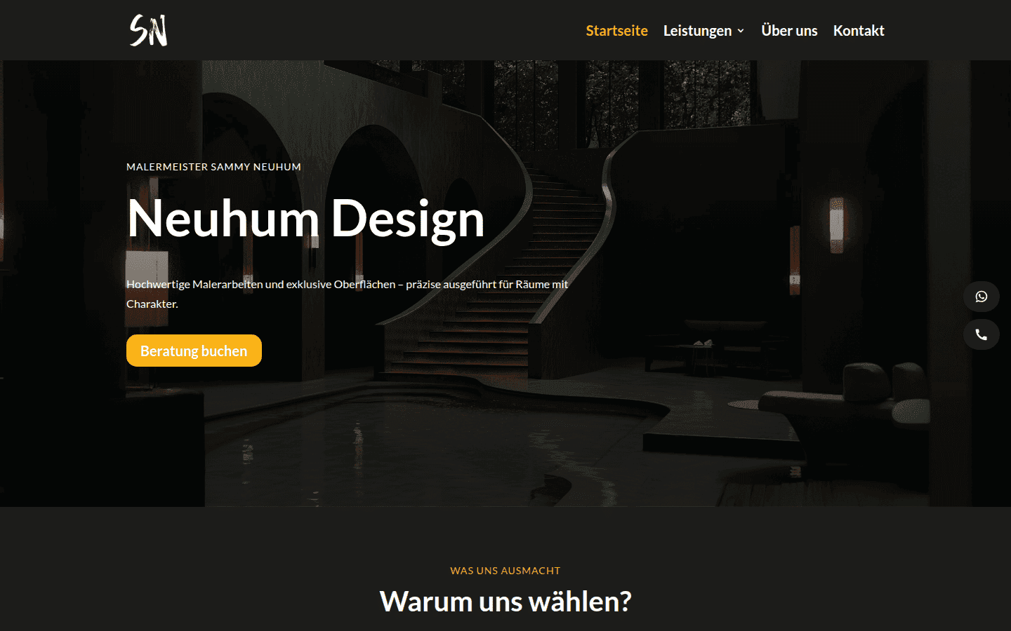 SN Neuhum Design – Website für einen Malermeister in Rheda-Wiedenbrück